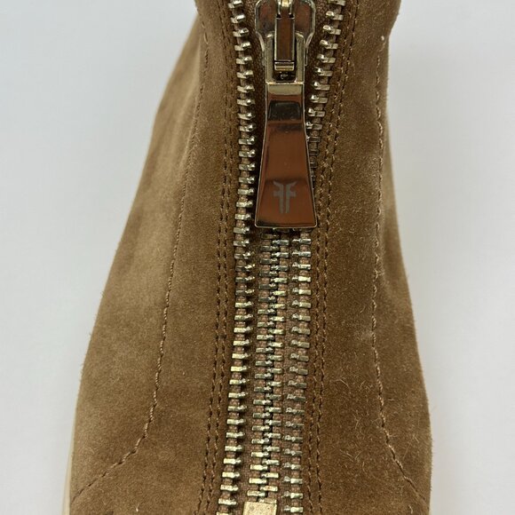 Frye Women's Lena Zip Up Suede High Top Sneakers - TAN - Women's 7.5 - Picture 5 of 14